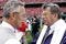 COLUMBUS, OH - SEPTEMBER 23:  Jim Tressel head coach of the Ohio State Buckeyes shakes hands after a 28-6 victory with Joe Paterno, head coach of the Penn State Nittany Lions, on September 23, 2006 at Ohio Stadium in Columbus, Ohio. (Photo by Gregory Shamus/Getty Images)