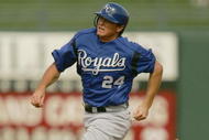 SUPRISE, AZ - MARCH 4: Mark Teahan #24 of the Kansas City Royals runs the bases during a Spring Training game against the Texas Rangers on March 4, 2005 at Surprise Stadium in Suprise, Arizona. (Photo by Lisa Blumenfeld/Getty Images)
