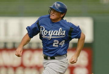 SUPRISE, AZ - MARCH 4:  Mark Teahan #24 of the Kansas City Royals runs the bases during a Spring Training game against the Texas Rangers on March 4, 2005 at Surprise Stadium in Suprise, Arizona. (Photo by Lisa Blumenfeld/Getty Images)