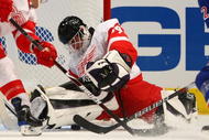 NEW YORK - SEPTEMBER 21:  Dan Cloutier #34 of the Detroit Red Wings tends net against the New York Rangers during preseason action at Madison Square Garden on September 21, 2009 in New York, New York.  (Photo by Bruce Bennett/Getty Images)