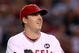 ANAHEIM, CA - OCTOBER 22:  John Lackey #41 of the Los Angeles Angels of Anaheim reacts in Game Five of the ALCS against the New York Yankees during the 2009 MLB Playoffs at Angel Stadium on October 22, 2009 in Anaheim, California.  (Photo by Stephen Dunn/Getty Images)