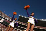 TUSCALOOSA, AL - NOVEMBER 03:  LSU cheerleaders perform during a stoppage in play as the LSU Tigers take on the Alabama Crimson Tide at Bryant-Denny Stadium on November 3, 2007 in Tuscaloosa, Alabama.  (Photo by Doug Benc/Getty Images)