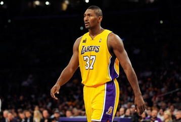 LOS ANGELES, CA - OCTOBER 30:  Ron Artest #37 of the Los Angeles Lakers walks against  Dallas Mavericks at Staples Center on October 30, 2009 in Los Angeles, California.  NOTE TO USER: User expressly acknowledges and agrees that, by downloading and/or using this Photograph, user is consenting to the terms and conditions of the Getty Images License Agreement.  (Photo by Kevork Djansezian/Getty Images)