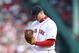 BOSTON - OCTOBER 11:  Pitcher Jonathan Papelbon #58 of the Boston Red Sox prepares to pitch against the Los Angeles Angels of Anaheim in the eighth inning of Game Three of the ALDS during the 2009 MLB Playoffs at Fenway Park on October 11, 2009 in Boston, Massachusetts. (Photo by Elsa/Getty Images)