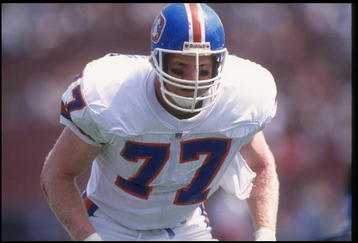 8 Sep 1991:  Defensive lineman Karl Mecklenburg of the Denver Broncos looks on during a game against the Los Angeles Raiders at the Coliseum in Los Angeles, California.  The Raiders won the game, 16-13. Mandatory Credit: Stephen Dunn  /Allsport