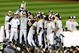 NEW YORK - NOVEMBER 04: The New York Yankees celebrate after their 7-3 win against the Philadelphia Phillies in Game Six of the 2009 MLB World Series at Yankee Stadium on November 4, 2009 in the Bronx borough of New York City. (Photo by Al Bello/Getty Images)