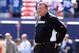EAST RUTHERFORD, NJ - OCTOBER 11:  Head coach Tom Cable of the Oakland Raiders looks on before playing the New York Giants on October 11, 2009 at Giants Stadium in East Rutherford, New Jersey.  (Photo by Jim McIsaac/Getty Images)