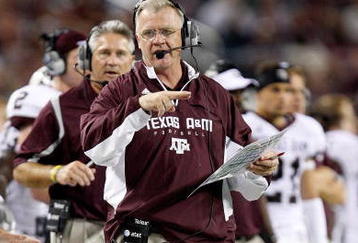 ARLINGTON, TX - OCTOBER 03:  Head coach Mike Sherman of the Texas A&M Aggies at Cowboys Stadium on October 3, 2009 in Arlington, Texas.  (Photo by Ronald Martinez/Getty Images)