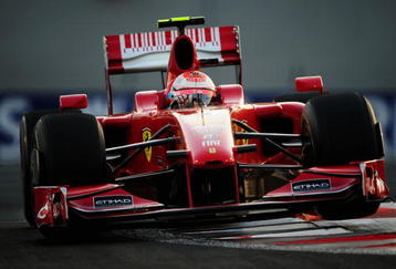 ABU DHABI, UNITED ARAB EMIRATES - NOVEMBER 01:  Kimi Raikkonen of Finland and Ferrari drives during the Abu Dhabi Formula One Grand Prix at the Yas Marina Circuit on November 1, 2009 in Abu Dhabi, United Arab Emirates.  (Photo by Clive Mason/Getty Images)