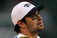 EAST RUTHERFORD, NJ - NOVEMBER 01:  Mark Sanchez #6 of the New York Jets stands on the sideline during the 4th quarter against the Miami Dolphins at Giants Stadium on November 1, 2009 in East Rutherford, New Jersey. The Dolphins defeated the Jets 30-25.  (Photo by Chris Trotman/Getty Images)