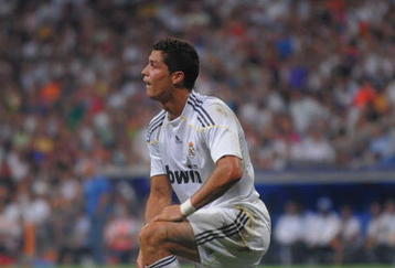 MADRID, SPAIN - JULY 26:  Cristiano Ronaldo of Real Madrid reacts during the Peace Cup match between Real Madrid and Al-Ittihad at the Santiago Bernabeu stadium on July 26, 2009 in Madrid, Spain.  (Photo by Denis Doyle/Getty Images)