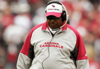 SAN FRANCISCO - DECEMBER 24: Head coach Dennis Green of the Arizona Cardinals walks on the field during the game against the San Francisco 49ers at Monster Park on December 24, 2006 in San Francisco, California. (Photo by Jed Jacobsohn/Getty Images)