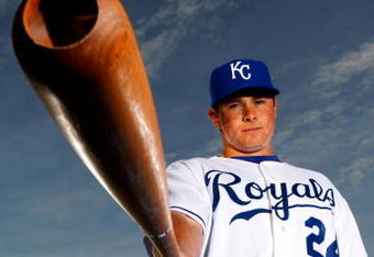 SURPRISE, AZ - FEBRUARY 25:  Mark Teahen #24 of the Kansas City Royals poses for a portrait during spring training on February 25, 2008 at Suprise Stadium in Surprise, Arizona.  (Photo by Jamie Squire/Getty Images)