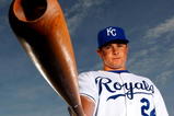 SURPRISE, AZ - FEBRUARY 25:  Mark Teahen #24 of the Kansas City Royals poses for a portrait during spring training on February 25, 2008 at Suprise Stadium in Surprise, Arizona.  (Photo by Jamie Squire/Getty Images)