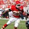 KANSAS CITY - SEPTEMBER 28:  Jamaal Charles #25 of the Kansas City Chiefs carries the ball during the game against the Denver Broncos on September 28, 2008 at Arrowhead Stadium in Kansas City, Missouri. The Chiefs defeated the Broncos 33-19.  (Photo by: Jamie Squire/Getty Images)