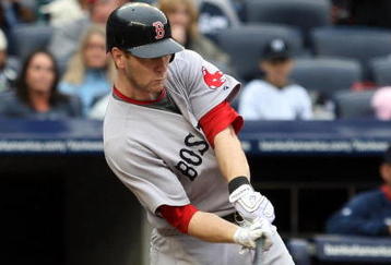 NEW YORK - SEPTEMBER 27:  Jason Bay #44 of the Boston Red Sox connects for a third inning single against the New York Yankees on September 27, 2009 at Yankee Stadium in the Bronx borough of New York City.  (Photo by Jim McIsaac/Getty Images)