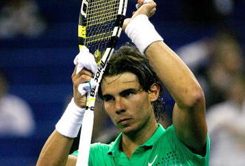 SHANGHAI, CHINA - OCTOBER 15:  Rafael Nadal of Spain acknowledges the crowd afer his victory over Tommy Robredo during day five of the 2009 Shanghai ATP Masters 1000 at Qi Zhong Tennis Centre on October 15, 2009 in Shanghai, China.  (Photo by Matthew Stockman/Getty Images)