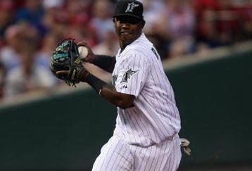 ST. LOUIS, MO - JULY 14:  National League All-Star Hanley Ramirez of the Florida Marlins throws during the 2009 MLB All-Star Game at Busch Stadium on July 14, 2009 in St Louis, Missouri. (Photo by Dilip Vishwanat/Getty Images)