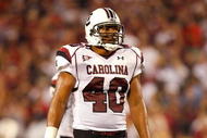 ATHENS, GA - SEPTEMBER 12:  Eric Norwood #40 of the South Carolina Gamecocks against the Georgia Bulldogs at Sanford Stadium on September 12, 2009 in Athens, Georgia.  (Photo by Kevin C. Cox/Getty Images)