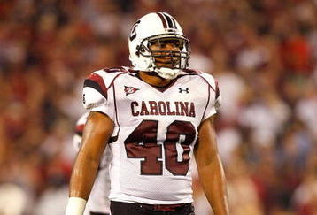 ATHENS, GA - SEPTEMBER 12:  Eric Norwood #40 of the South Carolina Gamecocks against the Georgia Bulldogs at Sanford Stadium on September 12, 2009 in Athens, Georgia.  (Photo by Kevin C. Cox/Getty Images)