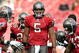 TAMPA, FL - SEPTEMBER 04: Quarterback Josh Freeman #5 of the Tampa Bay Buccaneers warms up just before the start of the game against the Houston Texans at Raymond James Stadium on September 4, 2009 in Tampa, Florida. (Photo by J. Meric/Getty Images)