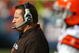 CHICAGO - NOVEMBER 01: Head coach Eric Mangini of the Cleveland Browns watches as his team takes on the Chicago Bears at Soldier Field on November 1, 2009 in Chicago, Illinois. The Bears defeated the Browns 30-6. (Photo by Jonathan Daniel/Getty Images)