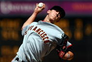 SAN DIEGO - SEPTEMBER 16: Starting Pitcher Tim Linecum #55 of the San Francisco Giants pitches against the San Diego Padres at Petco Park September 16, 2007 in San Diego, California. (Photo by Donald Miralle/Getty Images)