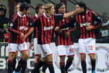 MILAN, ITALY - OCTOBER 31:  Players of AC Milan celebrate Marco Borriello's second goal during the Serie A match between AC Milan and Parma FC at Stadio Giuseppe Meazza on October 31, 2009 in Milan, Italy.  (Photo by Massimo Cebrelli/Getty Images)