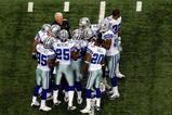 ARLINGTON, TX - NOVEMBER 01:  Head coach Wade Phillips of the Dallas Cowboys with his team at Cowboys Stadium on November 1, 2009 in Arlington, Texas.  (Photo by Ronald Martinez/Getty Images)