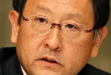 TOKYO - NOVEMBER 04:  Toyota Motor Corporation President Akio Toyoda speaks during a press conference at Toyota's head office on November 4, 2009 in Tokyo, Japan. Toyota announced their withdrawal from Formula One racing as a result of financial losses suffered during the global recession.  (Photo by Junko Kimura/Getty Images)