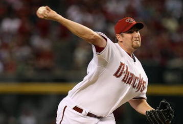 PHOENIX - APRIL 06:  Starting pitcher Brandon Webb #17 of the Arizona Diamondbacks pitches against the Colorado Rockies during the MLB openning day game at Chase Field on April 6, 2009 in Phoenix, Arizona.  The Diamondbacks defeated the Rockies 9-8.  (Photo by Christian Petersen/Getty Images)