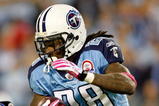 NASHVILLE, TN - OCTOBER 11:  Chris Johnson #28 of the Tennessee Titans runs with the ball during the NFL game against the Indianapolis Colts at LP Field on October 11, 2009 in Nashville, Tennessee. The Colts defeated the Titans 31-9.  (Photo by Andy Lyons/Getty Images)