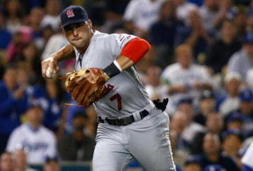 LOS ANGELES, CA - AUGUST 17:  Third baseman Mark DeRosa #7 of the St. Louis Cardinals throws to first base against the Los Angeles Dodgers at Dodger Stadium on August 17, 2009 in Los Angeles, California.  (Photo by Jeff Gross/Getty Images)