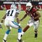 GLENDALE, AZ - NOVEMBER 01: Wide receiver Larry Fitzgerald #11 of the Arizona Cardinals runs from the line of scrimage during the NFL game against the Carolina Panthers at the Universtity of Phoenix Stadium on November 1, 2009 in Glendale, Arizona. The Panthers defeated the Cardinals 34-21. (Photo by Christian Petersen/Getty Images)