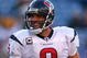 ORCHARD PARK, NY - NOVEMBER 01: Matt Schaub #8 of the Houston Texans smiles during the game against the Buffalo Bills at Ralph Wilson Stadium on November 1, 2009 in Orchard Park, New York. Houston won 31-10. (Photo by Rick Stewart/Getty Images)