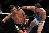 LOS ANGELES, CA - OCTOBER 24:  UFC Light Heavyweight Champion Lyoto Machida (R) battles with UFC Light Heavyweight challenger Mauricio Rua (L) during their title fight at UFC 104 at Staples Center on October 24, 2009 in Los Angeles, California.  (Photo by Jon Kopaloff/Getty Images)