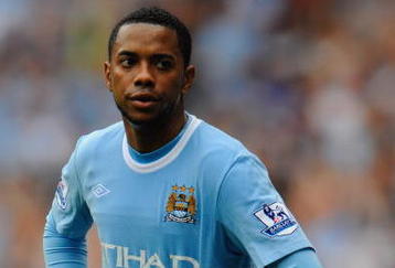 MANCHESTER, ENGLAND - AUGUST 08:  Robinho of Manchester City during the pre season friendly match between Manchester City and Celtic at the City of Manchester Stadium on August 8, 2009 in Manchester, England.  (Photo by Michael Regan/Getty Images)