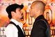 BEVERLY HILLS, CA - SEPTEMBER 14: Manny Pacquiao and Miguel Cotto pose for pictures during the press conference at the Beverly Hills Hotel on September 14, 2009 in Beverly Hills, California. (Photo by Jacob de Golish/Getty Images)