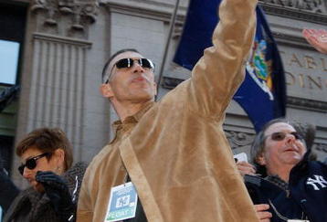 NEW YORK - NOVEMBER 06:  Manager Joe Girardi #27 of the New York Yankees celebrates on a float during the New York Yankees World Series Victory Parade on November 6, 2009 in New York, New York.  (Photo by Jared Wickerham/Getty Images)