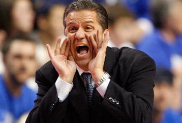 LEXINGTON, KY - NOVEMBER 02:  John Calipari the Head Coach of the Kentucky Wildcats gives instructions to his team during the game against the Campbellsville University Tigers at Rupp Arena on November 2, 2009 in Lexington, Kentucky.  (Photo by Andy Lyons/Getty Images)