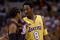 8 Jun 2001:  Allen Iverson #3 of the Philadelphia 76ers argues with Kobe Bryant #8 of the Los Angeles Lakers during Game 2 of the NBA Finals at the Staples Center in Los Angeles, California.  The Lakers defeated the 76ers 98-89.  DIGITAL IMAGE Mandatory Credit: Jed Jacobsohn/ALLSPORT  NOTE TO USER: It is expressly understood that the only rights Allsport are offering to license in this Photograph are one-time, non-exclusive editorial rights. No advertising or commercial uses of any kind may be made of Allsport photos.  User acknowledges that it is aware that Allsport is an editorial sports agency and that NO RELEASES OF ANY TYPE ARE OBTAINED from the subjects contained in the photographs.