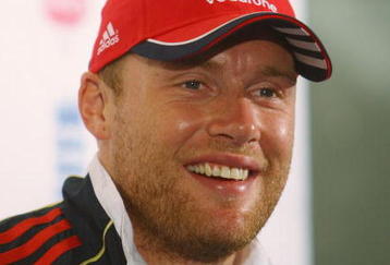 LONDON, ENGLAND - AUGUST 24:  Andrew Flintoff of England talks to the press during a press conference at the team hotel, following England's Ashes victory  on August 24, 2009 in London, England.  (Photo by Tom Shaw/Getty Images)