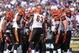 BALTIMORE - OCTOBER 11:  The Cincinnati Bengals offense huddles during the game against the Baltimore Ravens at M&T Bank Stadium on October 11, 2009 in Baltimore, Maryland. The Bengals defeated the Ravens 17-14. (Photo by Larry French/Getty Images)