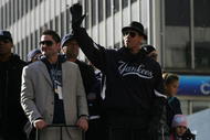 NEW YORK - NOVEMBER 06:  Alex Rodriguez #13 of the New York Yankees celebrates on a float during the New York Yankees World Series Victory Parade on November 6, 2009 in New York, New York.  (Photo by Jared Wickerham/Getty Images)