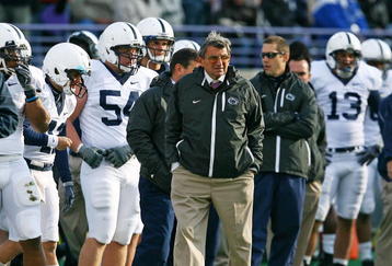 EVANSTON, IL - OCTOBER 31: Head coach Joe Paterno of the Penn State Nittany Lions walks the sidelines as his team takes on the Northwestern Wildcats at Ryan Field on October 31, 2009 in Evanston, Illinois. Penn State defeated Northwestern 34-13. (Photo by Jonathan Daniel/Getty Images)