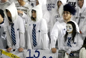 STATE COLLEGE, PA - SEPTEMBER 26:  Fans of the Penn State Nittnay Lions look on just prior to losing to the Iowa Hawkeyes 21-10 on September 26, 2009 at Beaver Stadium in State College, Pennsylvania.  (Photo by Gregory Shamus/Getty Images)