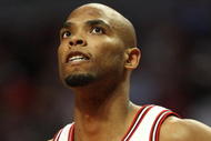 CHICAGO - OCTOBER 29: Taj Gibson #22 of the Chicago Bulls waits for a foul shot against the San Antonio Spurs at the United Center on October 29, 2009 in Chicago, Illinois. The Bulls defeated the Spurs 92-85. (Photo by Jonathan Daniel/Getty Images)