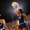 BERKELEY, CA - SEPTEMBER 05:  A cheerleader cheers for the California Golden Bears during their game against the Maryland Terrapins at California Memorial Stadium on September 5, 2009 in Berkeley, California.  (Photo by Ezra Shaw/Getty Images)