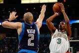 NEW ORLEANS - APRIL 19:  Chris Paul #3 of the New Orleans Hornets makes a shot over Jason Kidd #2 of the Dallas Mavericks in Game One of the Western Conference Quarterfinals during the 2008 NBA Playoffs at The New Orleans Arena on April 19, 2008 in New Orleans, Louisiana.  NOTE TO USER: User expressly acknowledges and agrees that, by downloading and or using this photograph, User is consenting to the terms and conditions of the Getty Images License Agreement.  (Photo by Chris Graythen/Getty Images)