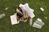 ASCOT, UNITED KINGDOM - JUNE 20:  A empty champagne bottle lies in a bucket on the ground after the first day of Royal Ascot, at the Ascot Racecourse on June 20, 2006 in Ascot, England.  The event has been one of the highlights of the racing and social calendar since 1711, and the royal patronage continues today with a Royal Procession taking place in front of the grandstands daily.  (Photo by Scott Barbour/Getty Images)